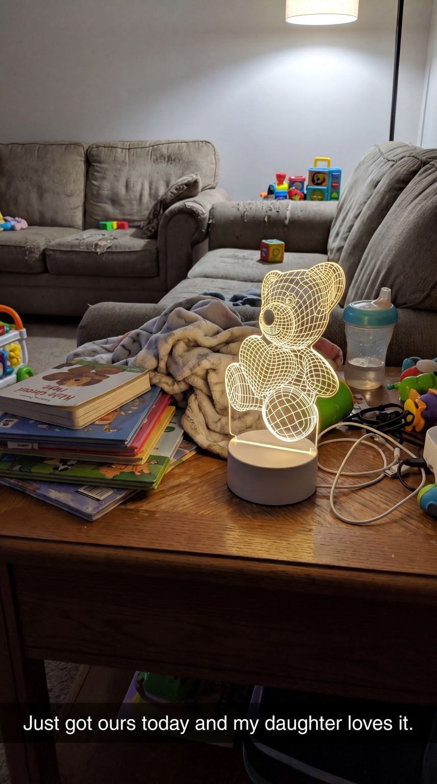 Teddy Bear Night Light — Handmade by Bruce